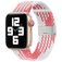 Mobigear Braided Correa Nylon Cierre de clip para Apple Watch - 42/41/40/38 mm - Blanco / Rosa