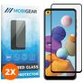 Mobigear Premium Samsung Galaxy A21 Glas Skærmbeskytter - Case Friendly - Sort (2-pak)