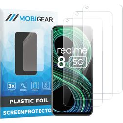 Mobigear Realme 8 5G Protector de pantalla Film - Compatible con fundas (pack de 3)