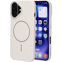 Mobiparts Slim Line iPhone 16 MagSafe Plástico rígido Capa traseira - Off White