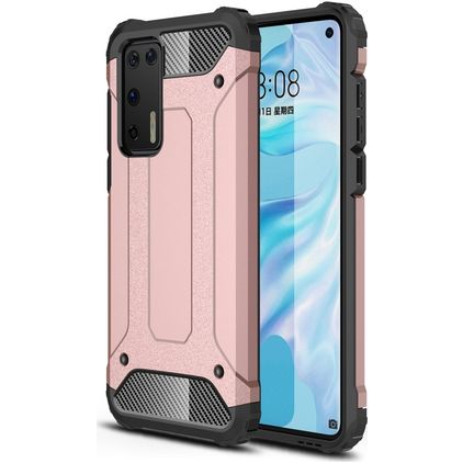 Mobigear Outdoor Huawei P40 Fodral Hårdplast Skal Stötsäkert - Roséguld