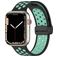 Mobigear Sport Plus Mag Silikon Apple Watch Řemínek Magnetické zapínání - 49/46/45/44 mm - Černá / Tyrkysová