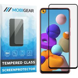 Mobigear Premium Samsung Galaxy A21s Vidro temperado Película de ecrã - Compatível com capas - Preto