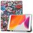 Mobigear Tri-Fold Gel iPad 8 (2020) TPU / Umělá kůže Knížkové pouzdro + Držák na stylus - Grafitti