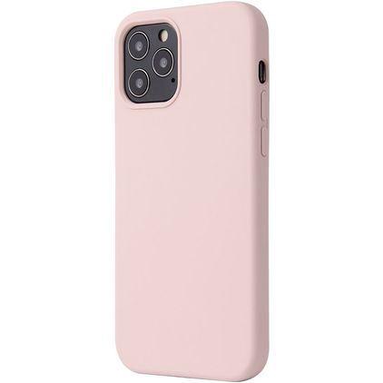 Mobigear Rubber Touch iPhone 12 Pro Silikone Bagsidecover - Sand Pink