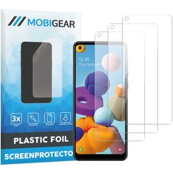 Mobigear Samsung Galaxy A21 Protezione schermo in pellicola - Compatibile con le cover (confezione da 3)