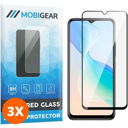 Mobigear Premium Vivo Y33s Tvrzené sklo Ochrana displeje - kompatibilní s pouzdry - Černá (3 ks)