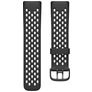 Mobigear Sport Plus Buckle Silikoni Fitbit Charge 5 Ranneke Solki - Musta
