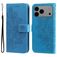 Mobigear Flowers iPhone 17 Pro Max Funda tipo libro Cartera - Azul