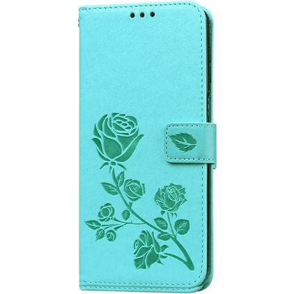 Mobigear Roses Xiaomi Redmi Note 9 Pro Capa livro Carteira - Turquesa