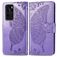 Mobigear Butterfly Huawei P40 Lompakkokotelo + Setelitasku - Violetti