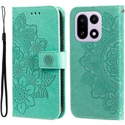 Mobigear Flowers OnePlus 15 Knížkové pouzdro Peněženka - Zelená