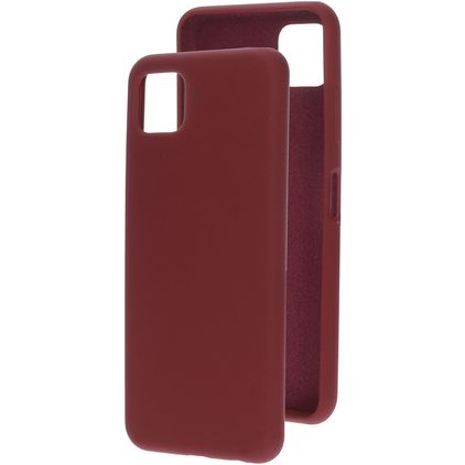 Mobiparts Samsung Galaxy A22 5G Silikon Etui plecki - Plum Red