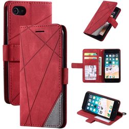 Mobigear Rhombus iPhone SE (2022) Wallet case - Red