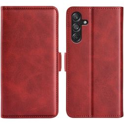 Mobigear Slim Magnet Samsung Galaxy M55 Plånboksfodral med sedelfack - Röd