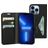 Mobiparts Classic Wallet iPhone 13 Pro Pungetui med Seddelrum - Sort