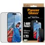 PanzerGlass Ultra-Wide Fit iPhone 17 Cristal templado Protector de pantalla Antiespía - Compatible con fundas + Marco de instalación - Negro