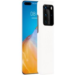Mobigear Croco Huawei P40 Pro Hårdt Bagsidecover - Hvid