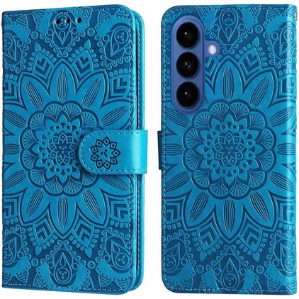 Mobigear Sunflower Samsung Galaxy S26 Plus Wallet case - Blue
