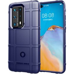 Mobigear Rugged Shield Huawei P40 Pro Plus Flexible TPU Back cover Shockproof - Blue