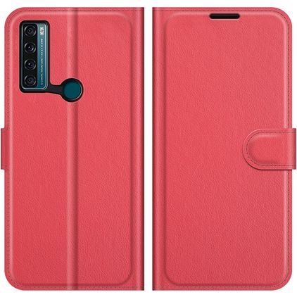 Mobigear Classic TCL 20 SE Wallet case - Red
