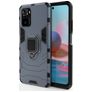 Mobigear Armor Ring Xiaomi Redmi Note 10 4G Hardcase Etui plecki Wstrząsoodporne z pierścieniem - Niebieski