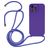 Mobigear Lanyard iPhone 15 Pro Max Silicone Cover con cordino - Viola