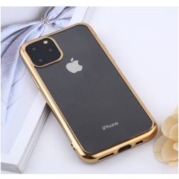 Mobigear Royal iPhone 11 Pro Elastyczne TPU Etui plecki - Przezroczysty / Złoty