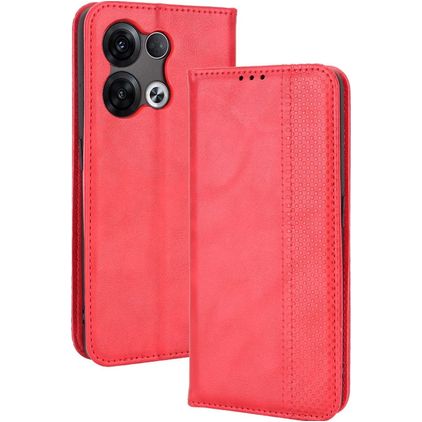 Mobigear Sensation OPPO Reno 8 5G Cover a libro portafoglio - Rosso