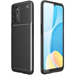 Mobigear Racing OPPO A16 TPU flexible Carcasa - Negro
