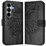 Mobigear Butterfly Samsung Galaxy A27 Wallet case - Black