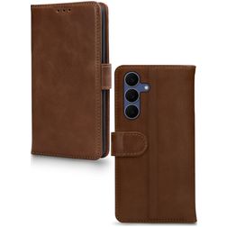 Mobilize Wallet Samsung Galaxy S25 FE Ægte læder Pungetui med Seddelrum - Brun