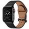 Mobigear Venezia Kožený řemínek Apple Watch Řemínek Přezka - 42/41/40/38 mm - Černá