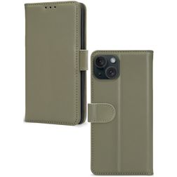 Mobilize Premium Gelly Wallet iPhone 15 Pungetui med Seddelrum - Grøn