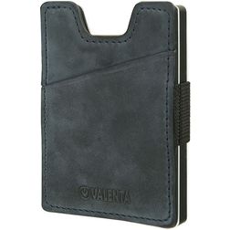 Valenta Card Case Alu + Money Strap Læder Kortholder - 8 kort - Blå