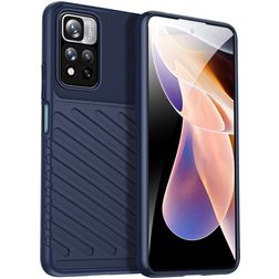 Mobigear Groove POCO M4 Pro 5G TPU flexible Carcasa - Azul