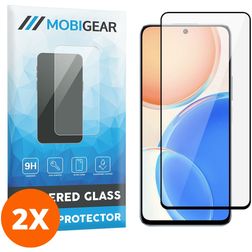 Mobigear Premium HONOR X8 Vidro temperado Película de ecrã - Compatível com capas - Preto (Pack de 2)