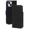Mobiparts Wallet iPhone 15 MagSafe Piel auténtica Funda tipo libro Cartera - Negro