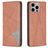 Mobigear Rhombus Slim iPhone 15 Pro Max Capa livro - Castanho