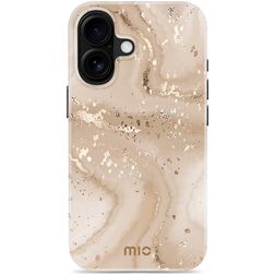 MIO iPhone 16 MagSafe Fodral Hårdplast Skal - Gold Marble