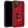 Mobigear Armor Ring iPhone 12 Mini Hårdt Bagsidecover Stødsikkert med ringholder - Rød