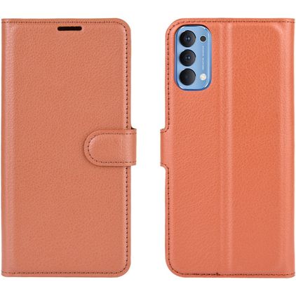 Mobigear Classic OPPO Reno 4 Wallet case - Brown