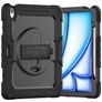 Xccess Survivor All-round iPad Mini 7 (2024) Case Plastic / Silicone Back cover + Shoulder Strap + Stand - Black