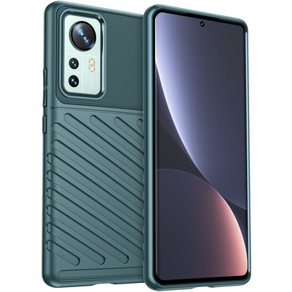 Mobigear Groove Xiaomi 12 Pro TPU flexible Carcasa - Verde