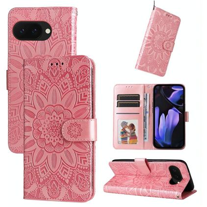 Mobigear Sunflower Google Pixel 9a Funda tipo libro Cartera - Oro rosa