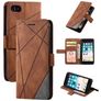 Mobigear Rhombus iPhone 8 Lompakkokotelo + Setelitasku - Ruskea