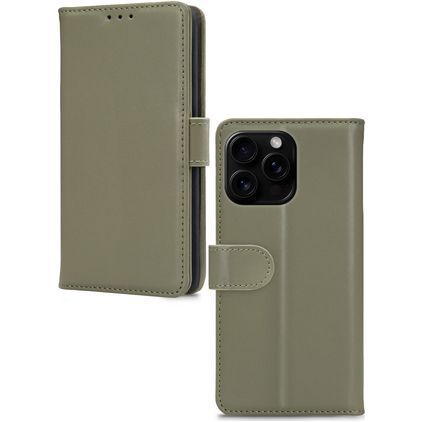 Mobilize Premium Gelly iPhone 16 Pro Pungetui med Seddelrum - Grøn