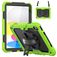Mobigear SureGrip Xtreme iPad 11 (2025) Etui Tworzywo sztuczne / Silikon Etui plecki + Pasek na ramię + Podstawka - Czarny / Zielony