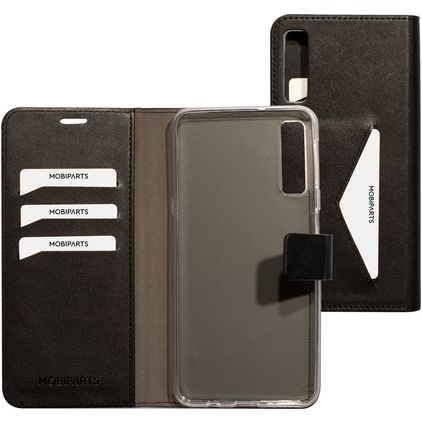 Mobiparts Classic Wallet Samsung Galaxy A7 (2018) Knížkové pouzdro Peněženka - Černá