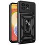 Mobigear Armor Ring Cam Slide Motorola Edge 40 Pro Hard Case Back cover Shockproof with Ring Holder and Camera Slider - Black